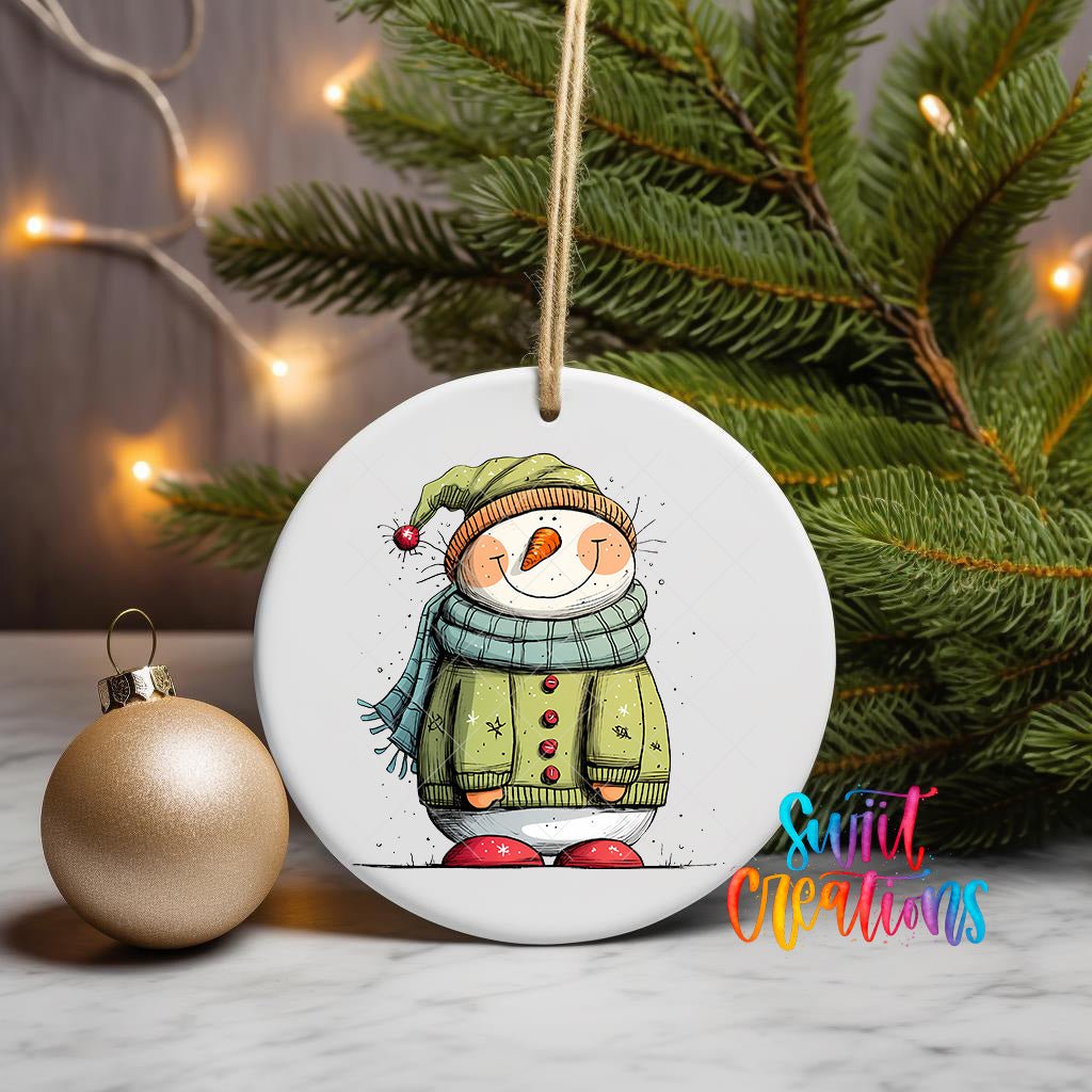 Snowman UV DTF Ornament Transfer | O-1290 - Swiit Creations