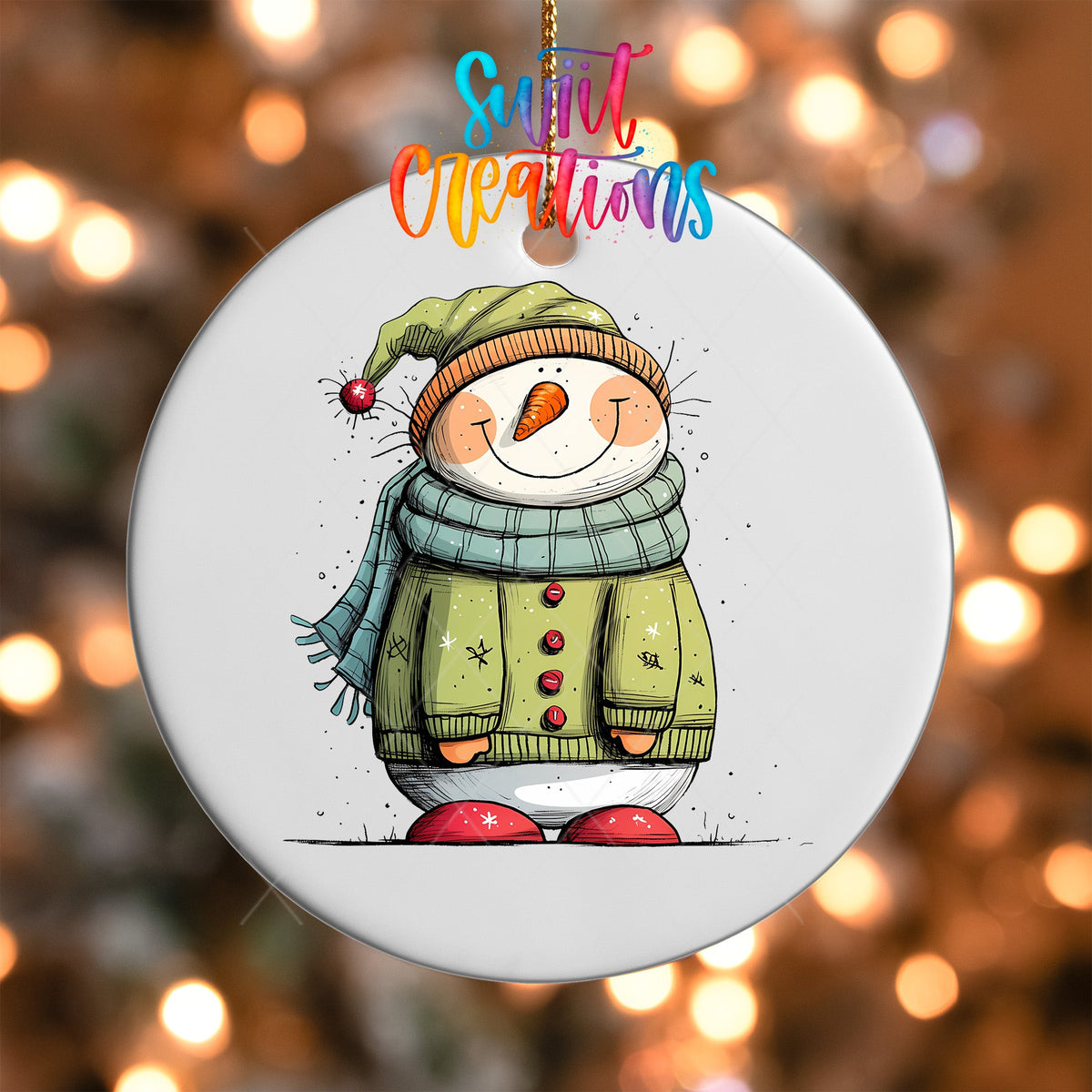 Snowman UV DTF Ornament Transfer | O-1290 - Swiit Creations