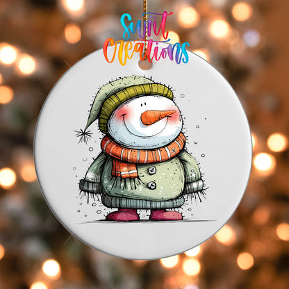 Snowman UV DTF Ornament Transfer | O-1292 - Swiit Creations