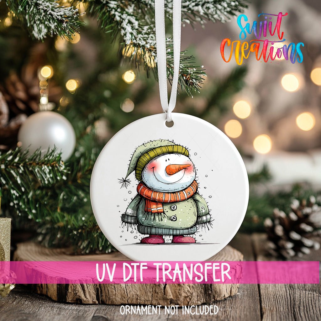 Snowman UV DTF Ornament Transfer | O-1292 - Swiit Creations