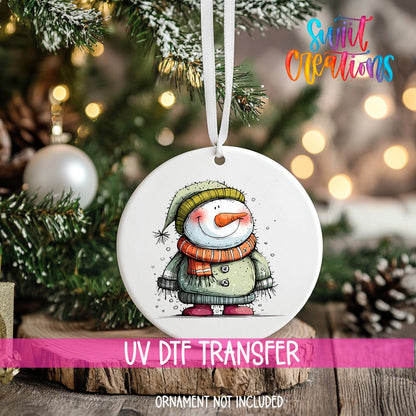 Snowman UV DTF Ornament Transfer | O-1292 - Swiit Creations