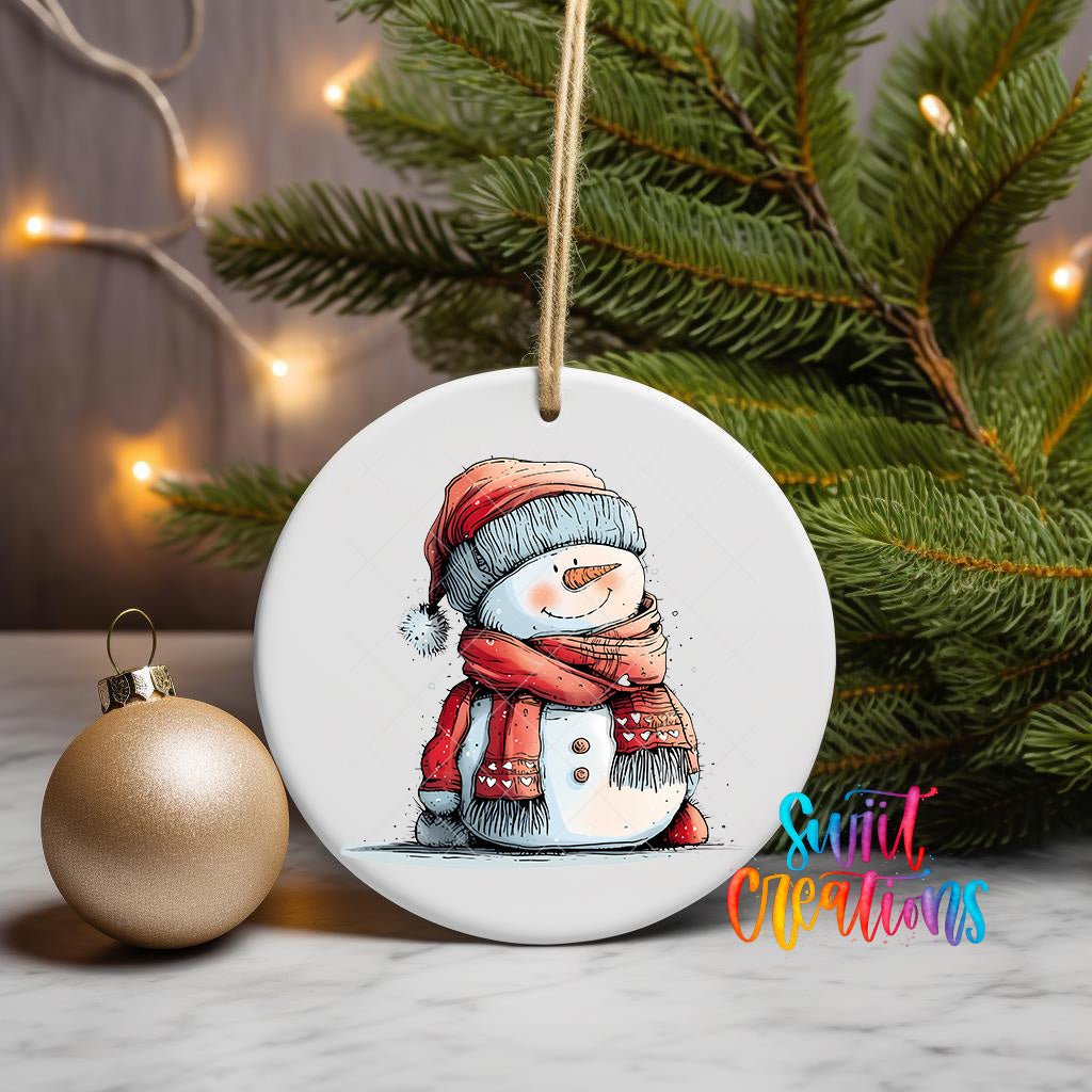 Snowman UV DTF Ornament Transfer | O-1296 - Swiit Creations
