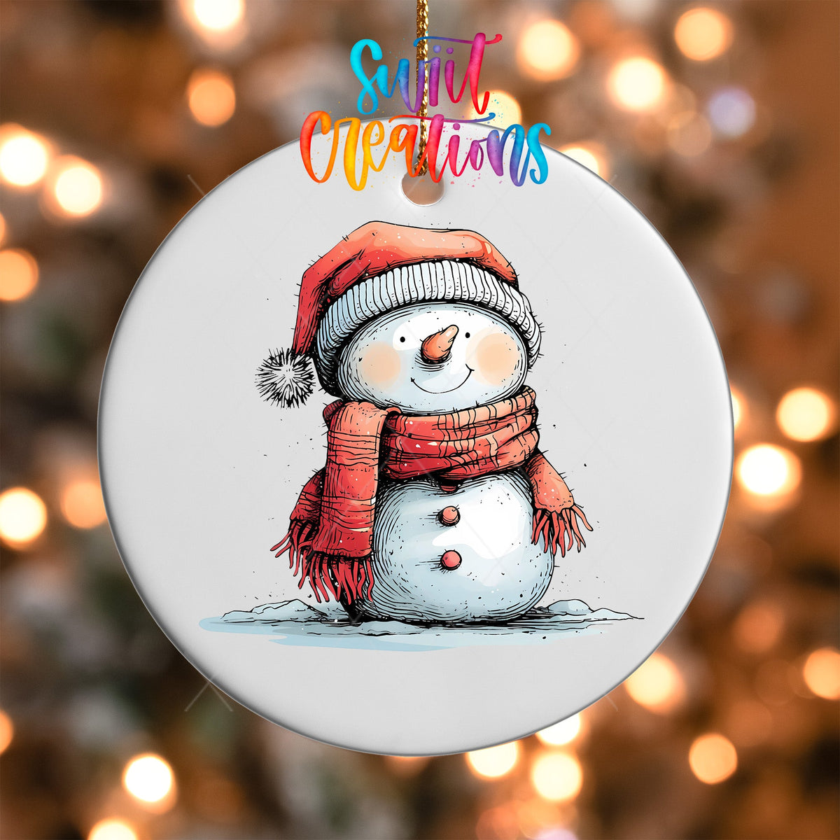 Snowman UV DTF Ornament Transfer | O-1297 - Swiit Creations