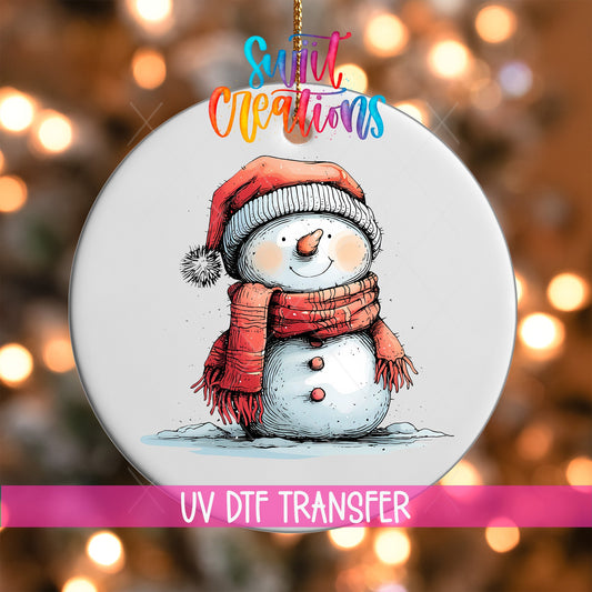 Snowman UV DTF Ornament Transfer | O-1297 - Swiit Creations