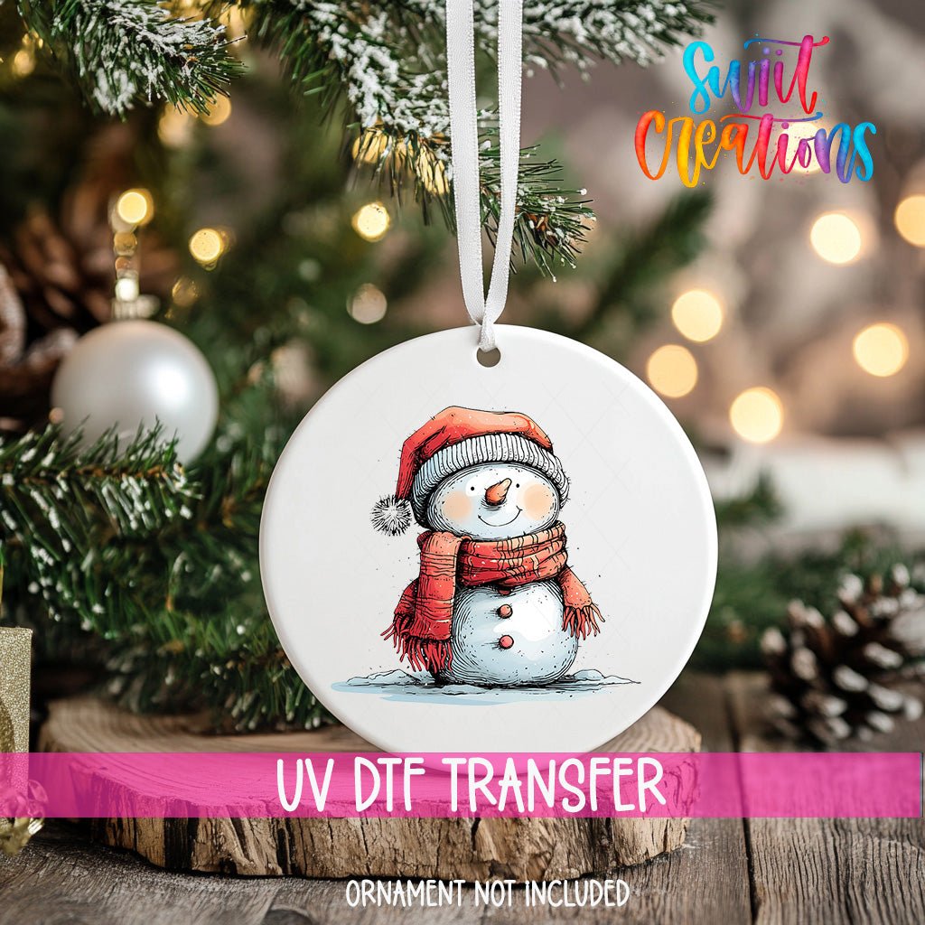 Snowman UV DTF Ornament Transfer | O-1297 - Swiit Creations
