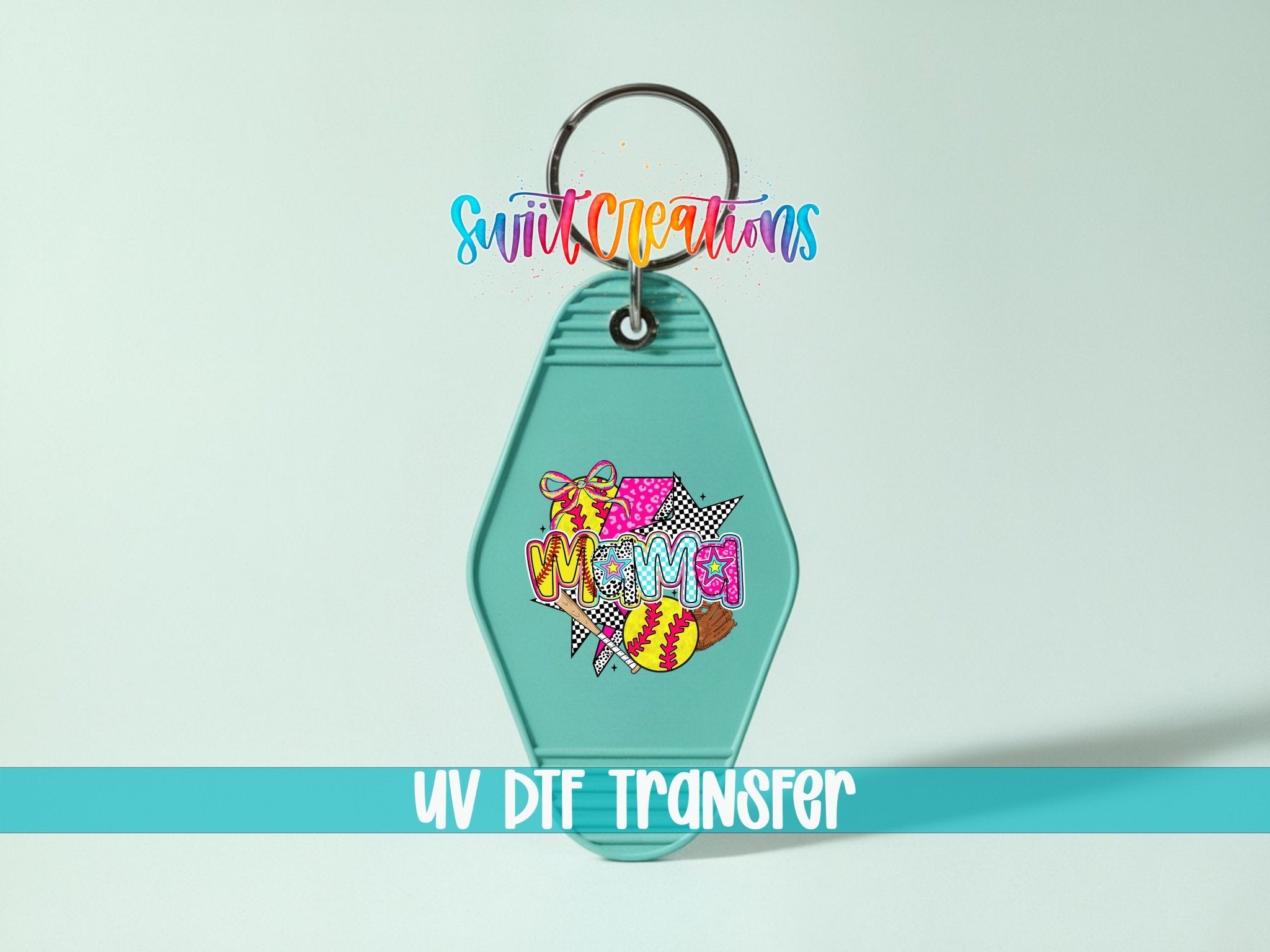 Softball Mama Sports Game Day Motel Keychain UV DTF Transfer | MK1452 - Swiit Creations