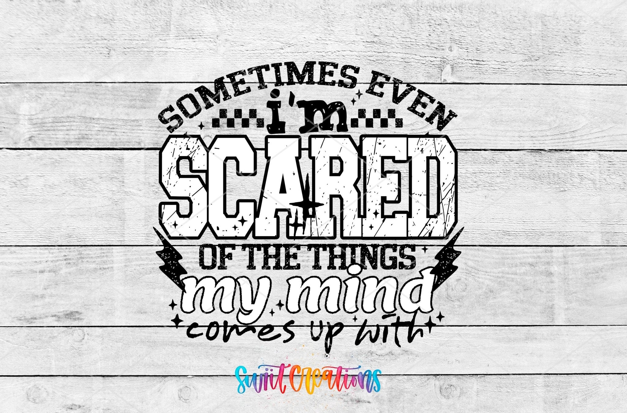 Sometimes Even Im Scared Of My Mind Motel Keychain UV DTF Transfer | MK1585 - Swiit Creations