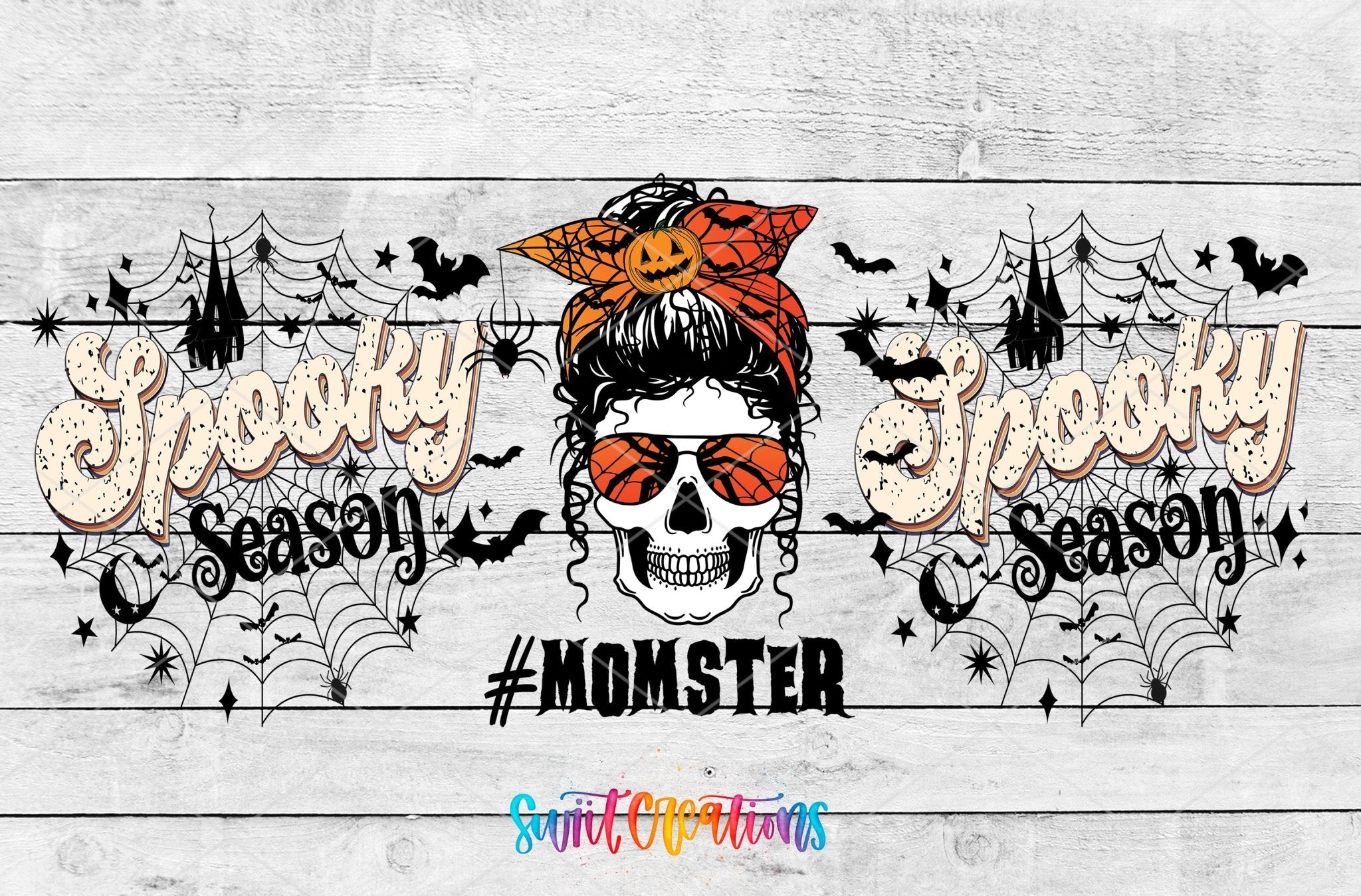 Spooky Season Momster Skeleton UV DTF Transfer Tumbler Wrap | DTF119 - Swiit Creations