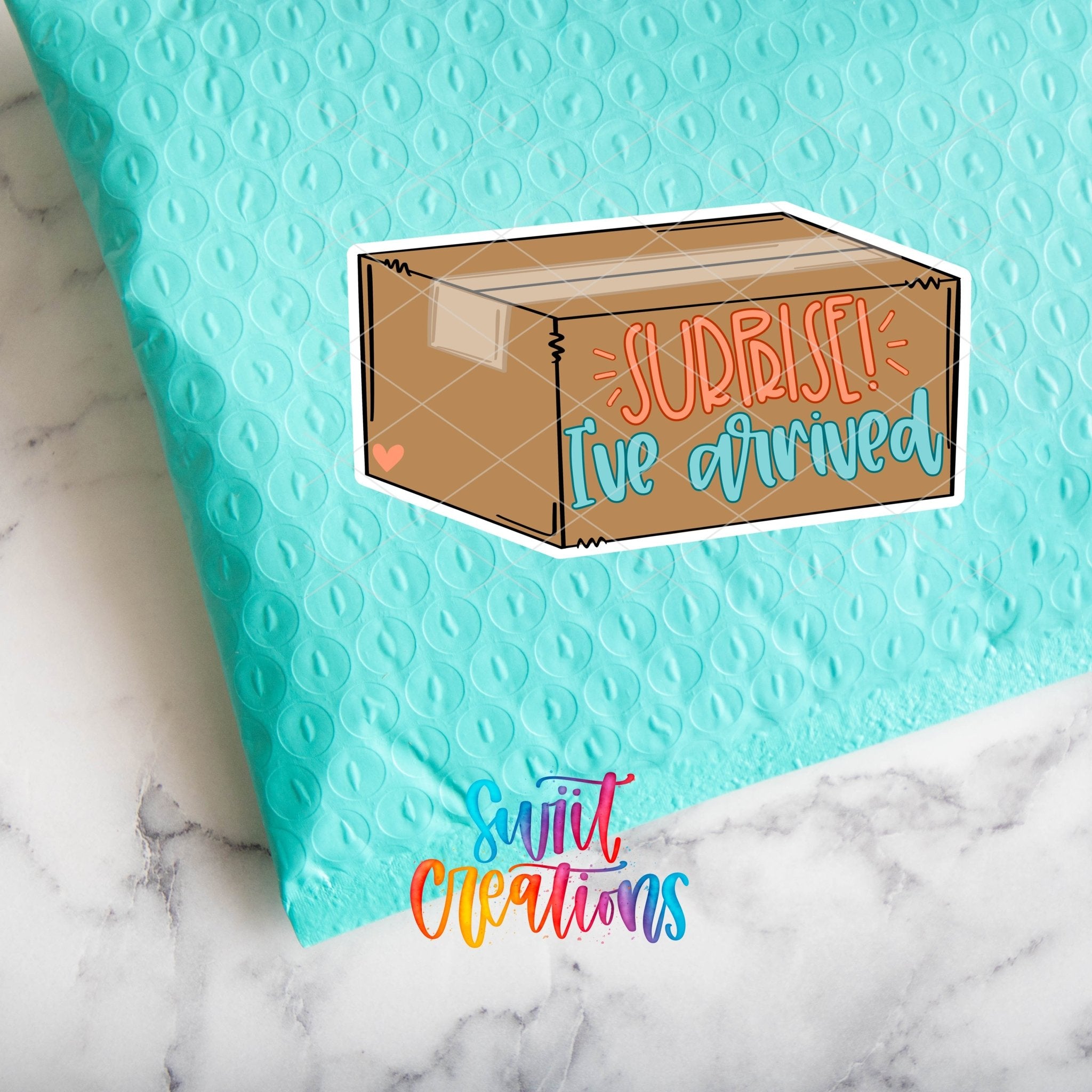 Surprise I’ve Arrived Sticker for Small Business Packaging | SB60 - Swiit Creations