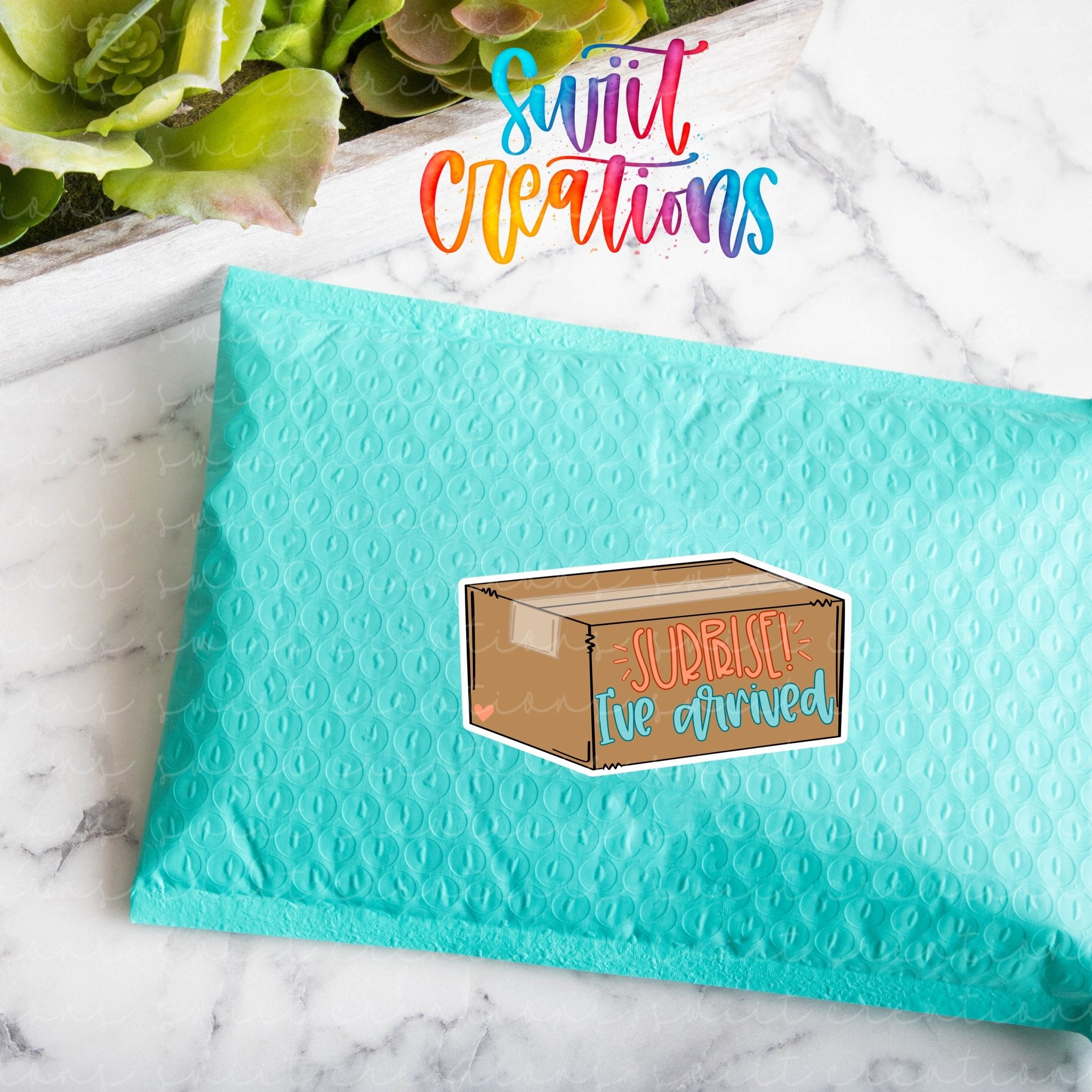Surprise I’ve Arrived Sticker for Small Business Packaging | SB60 - Swiit Creations