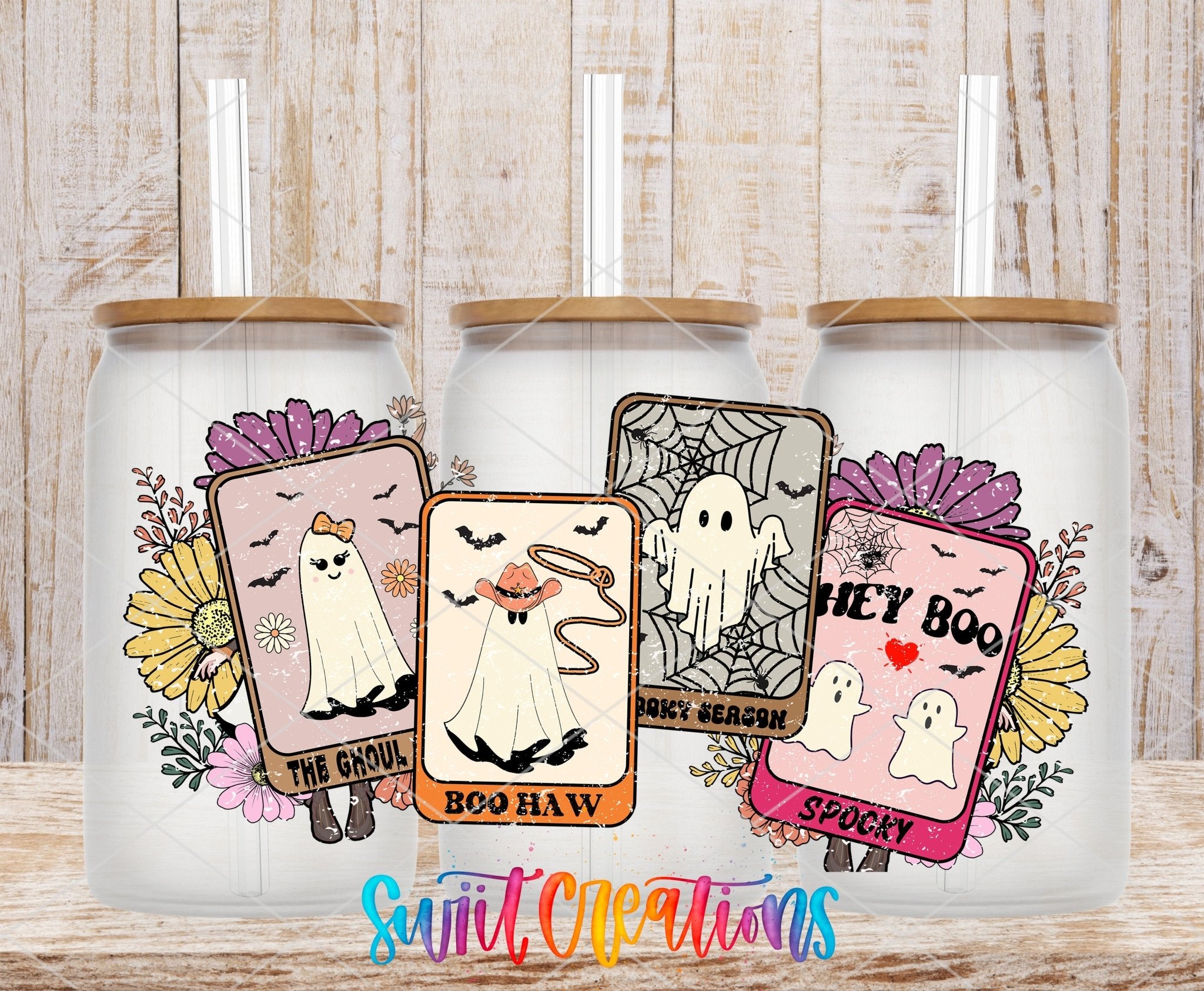 Tarot Ghost Halloween UV DTF Transfer Tumbler Wrap | DTF128 - Swiit Creations