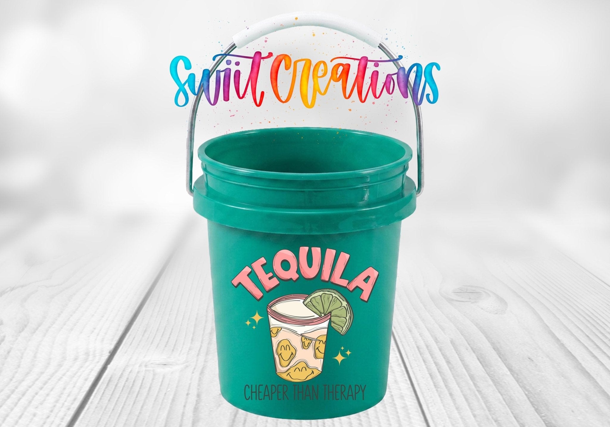 Tequila Cheaper Than Therapy Mini Bucket UV DTF Transfer | MB965 - Swiit Creations