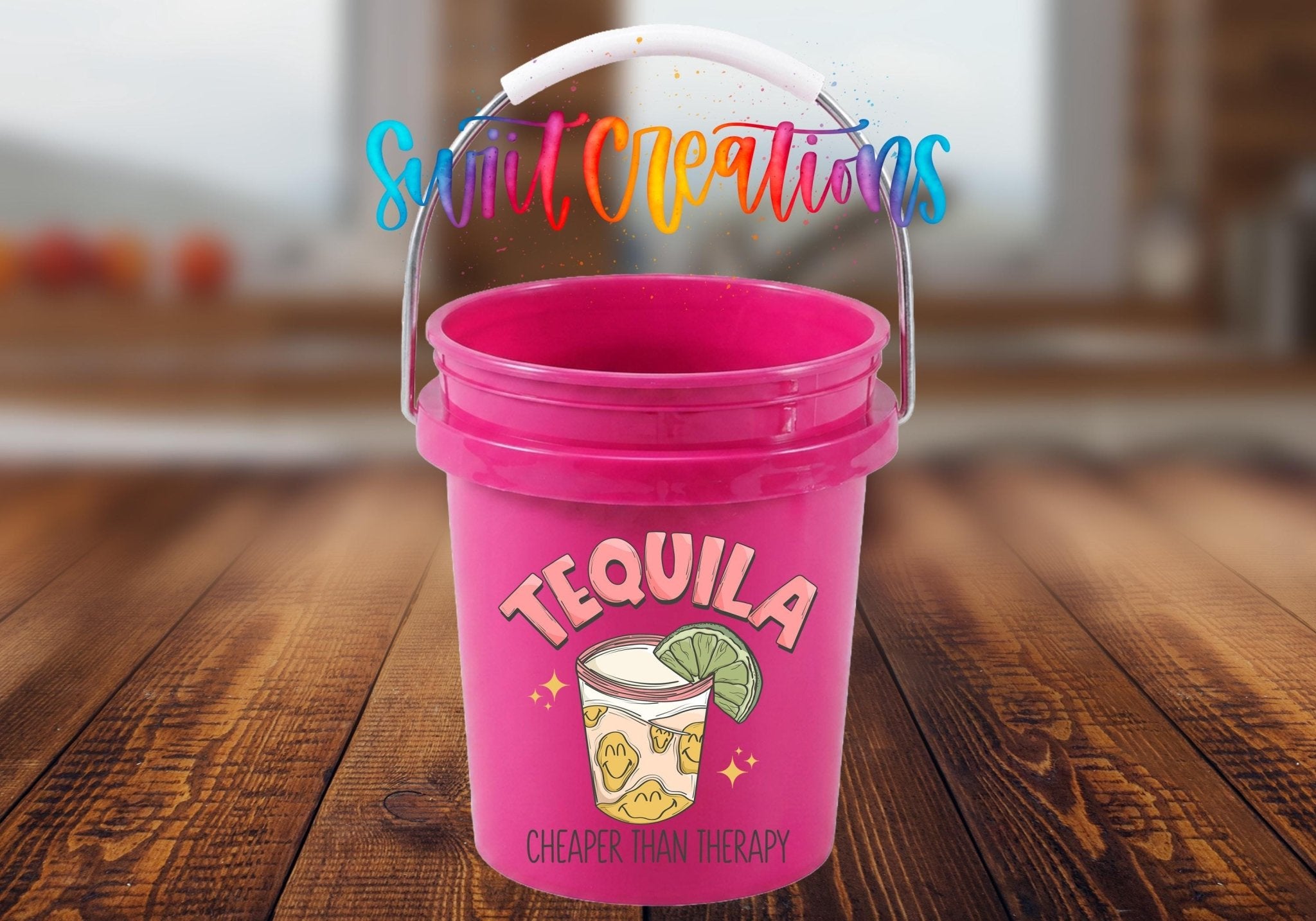 Tequila Cheaper Than Therapy Mini Bucket UV DTF Transfer | MB965 - Swiit Creations