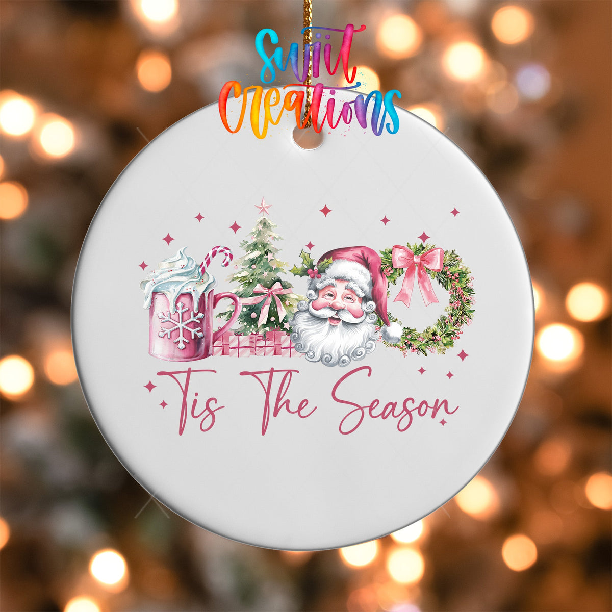 Tis the Season Christmas UV Dtf Ornament Transfer | O-1209 - Swiit Creations