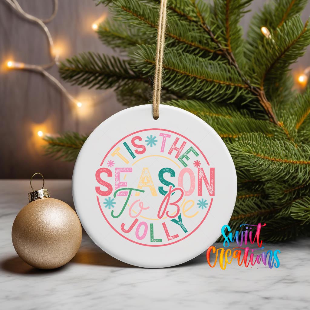 Tis the Season Christmas UV DTF Ornament Transfer | O-1217 - Swiit Creations