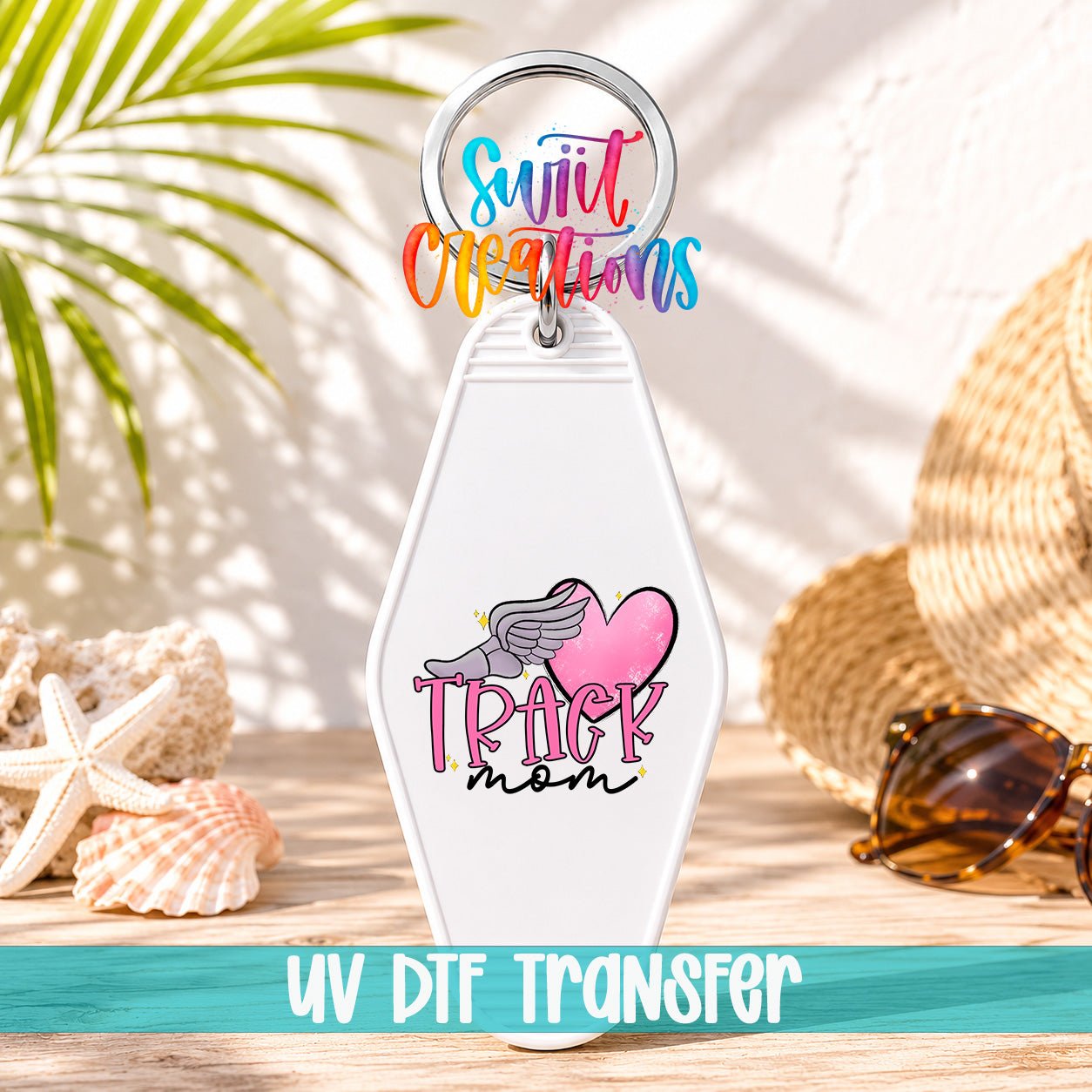 Track Mom Pink Motel Keychain UV DTF Transfer | MK1497 - Swiit Creations