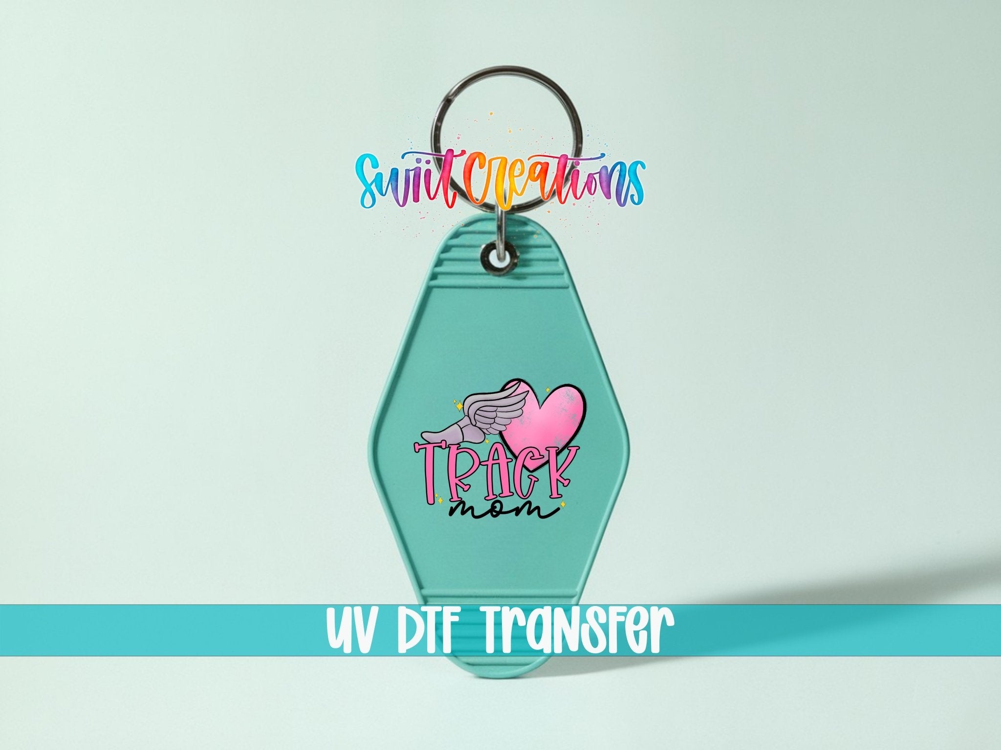 Track Mom Pink Motel Keychain UV DTF Transfer | MK1497 - Swiit Creations