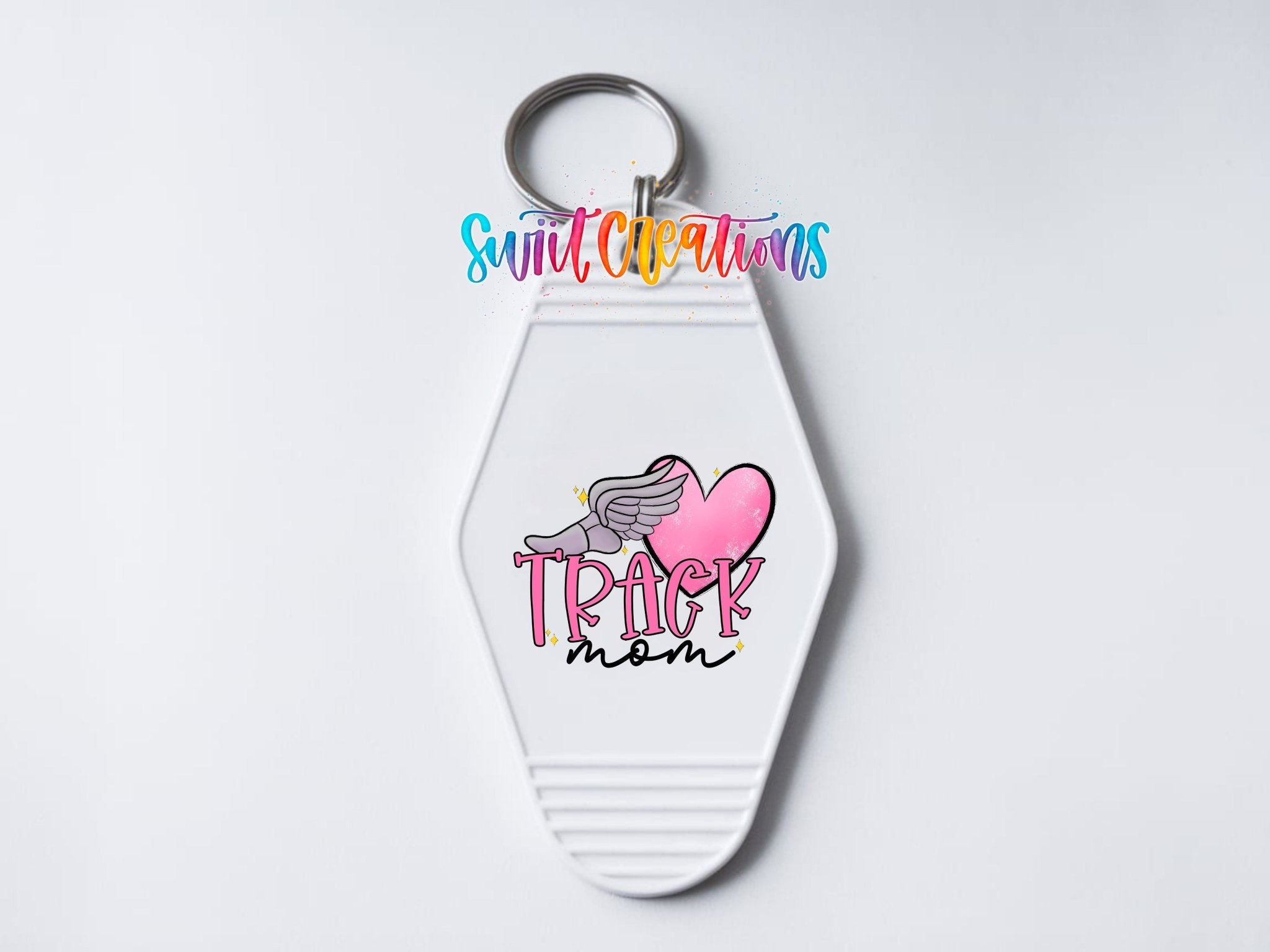 Track Mom Pink Motel Keychain UV DTF Transfer | MK1497 - Swiit Creations