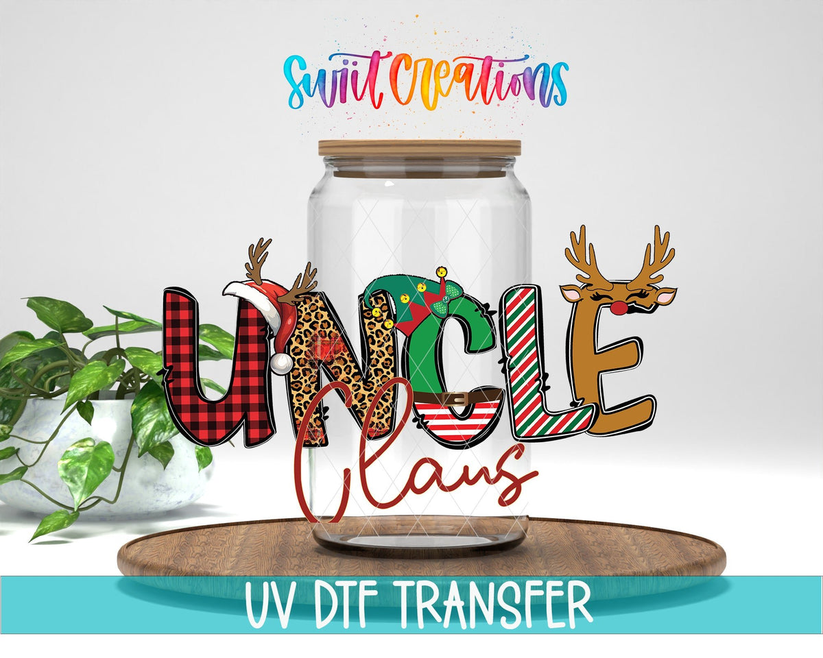 Uncle Claus Christmas UV DTF Cup Decal | UV1236 - Swiit Creations