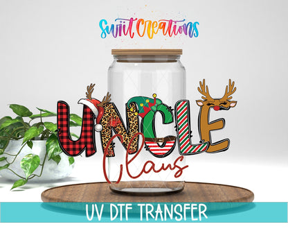 Uncle Claus Christmas UV DTF Cup Decal | UV1236 - Swiit Creations
