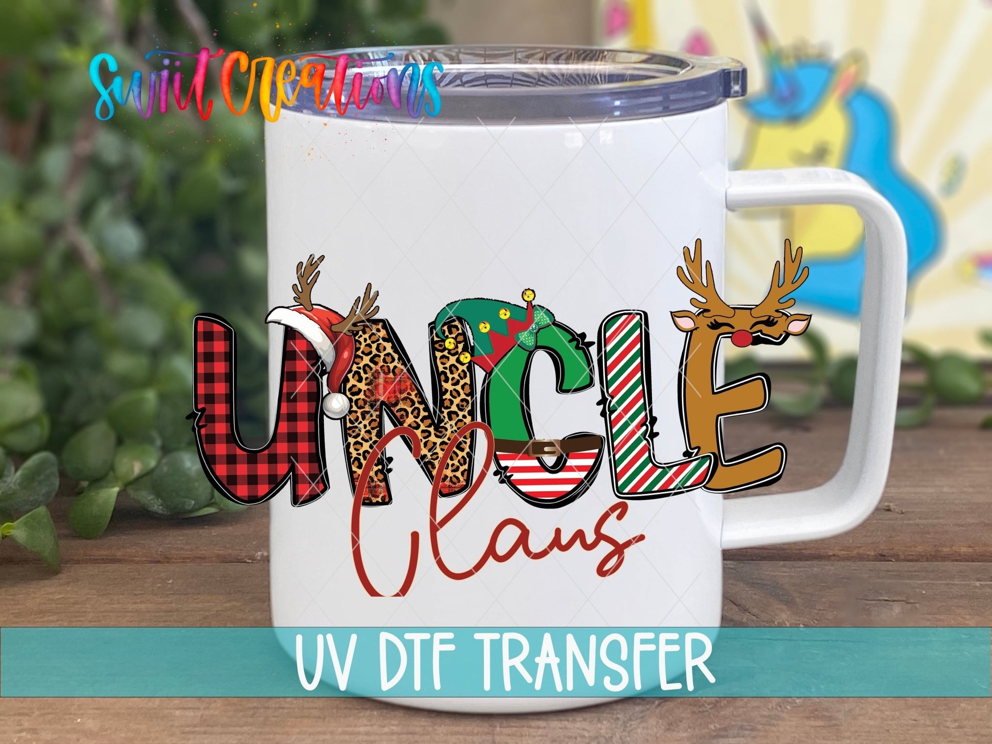 Uncle Claus Christmas UV DTF Cup Decal | UV1236 - Swiit Creations