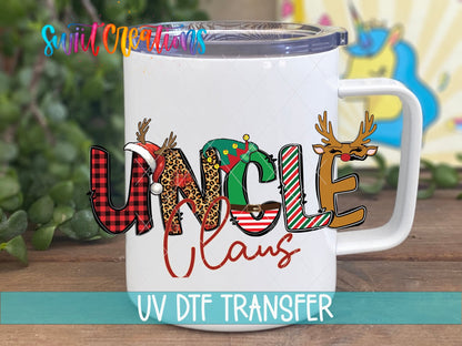 Uncle Claus Christmas UV DTF Cup Decal | UV1236 - Swiit Creations