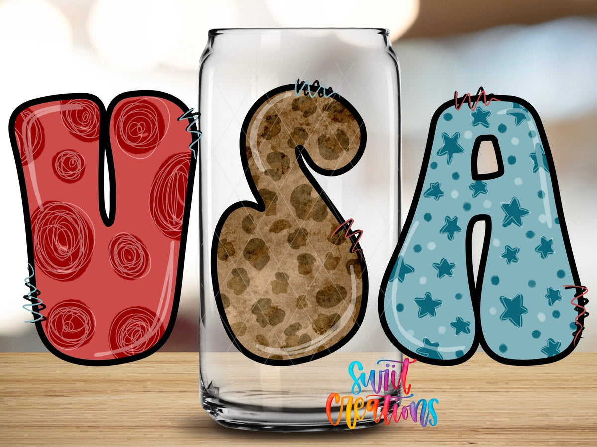 USA UV DTF Cup Decal | UV1135 - Swiit Creations