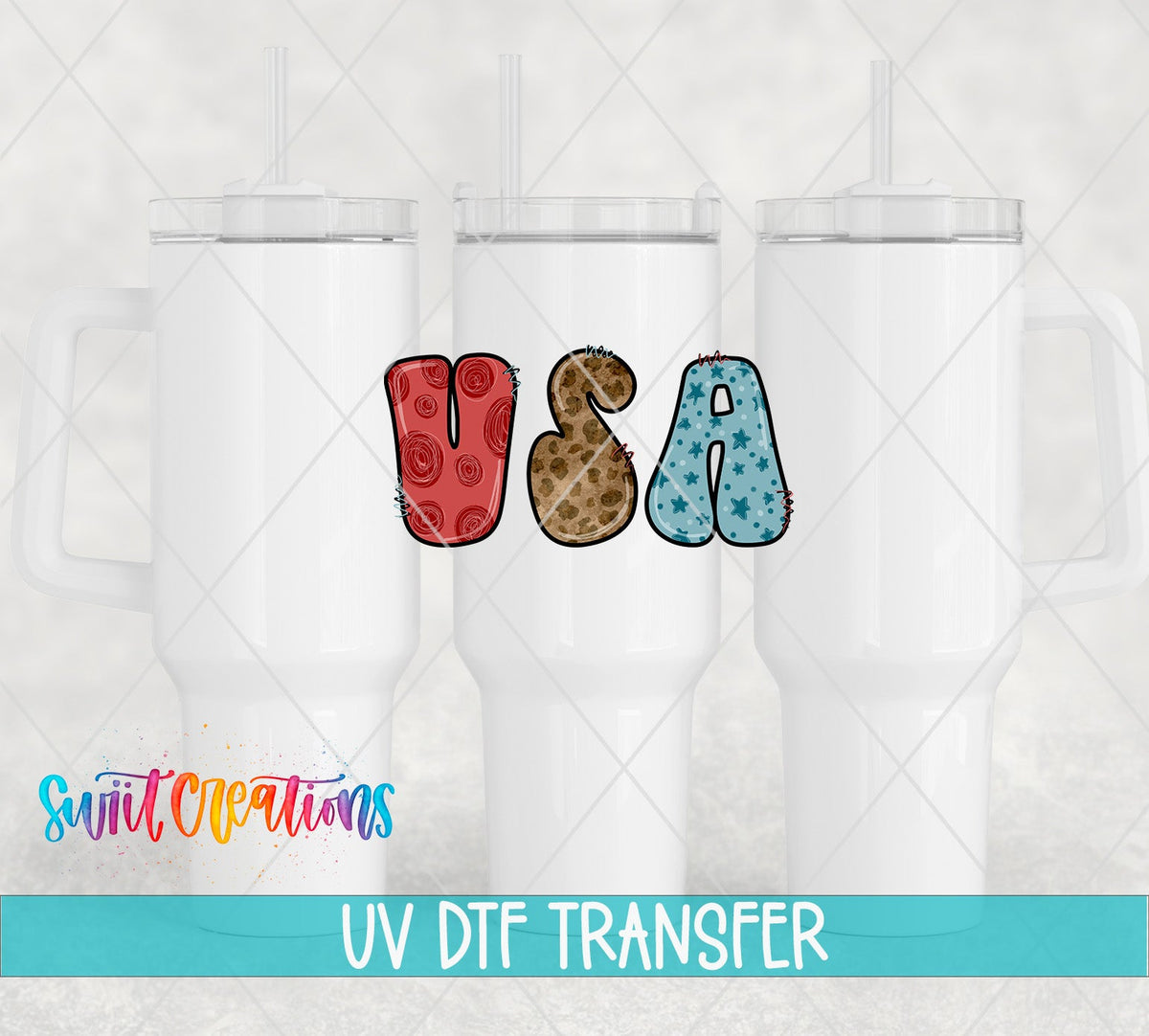 USA UV DTF Cup Decal | UV1135 - Swiit Creations