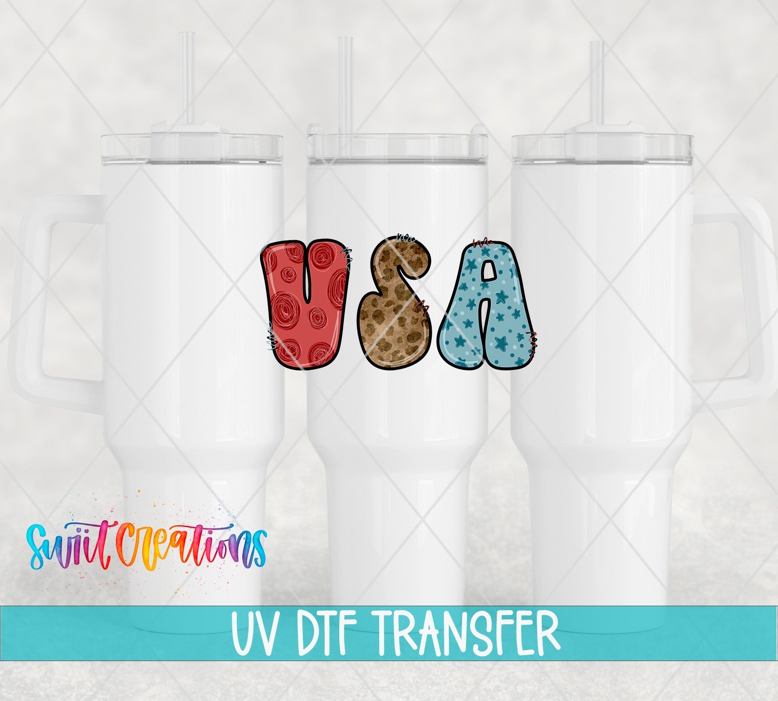 USA UV DTF Cup Decal | UV1135 - Swiit Creations