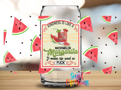 Watermelon Margarita UV DTF Transfer Tumbler Wrap | Funny Summer Drink | DTF213 - Swiit Creations