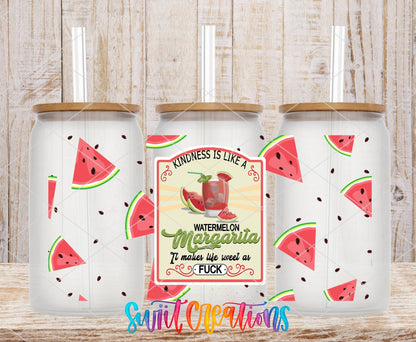 Watermelon Margarita UV DTF Transfer Tumbler Wrap | Funny Summer Drink | DTF213 - Swiit Creations