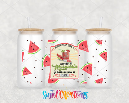 Watermelon Margarita UV DTF Transfer Tumbler Wrap | Funny Summer Drink | DTF213 - Swiit Creations