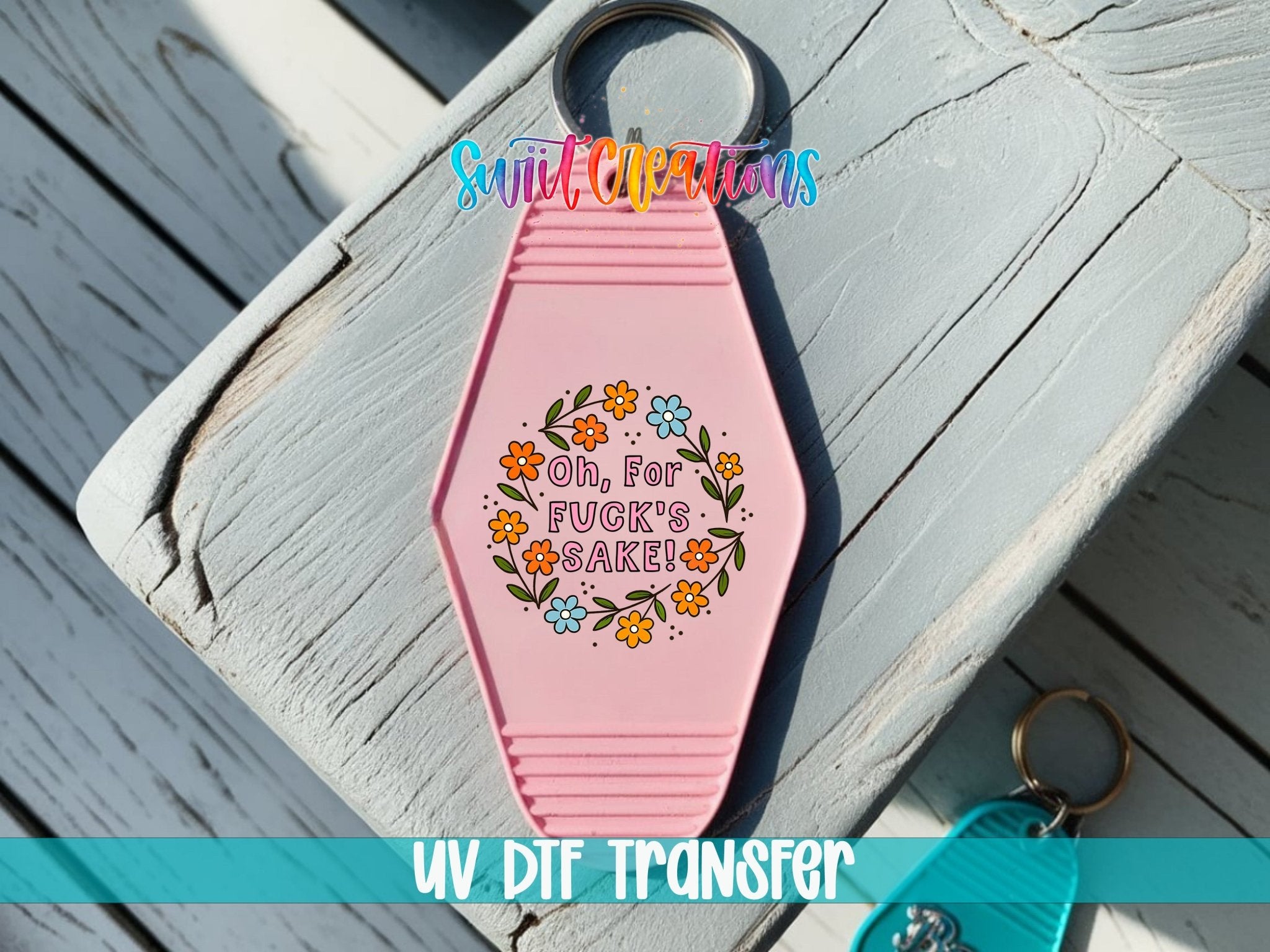 Welcome To Camp QuitcherBitchin Camper Motel Keychain UV DTF Transfer | MK1999 - Swiit Creations