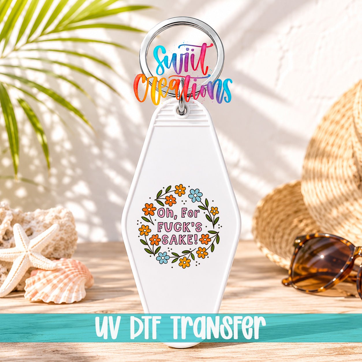 Welcome To Camp QuitcherBitchin Camper Motel Keychain UV DTF Transfer | MK1999 - Swiit Creations