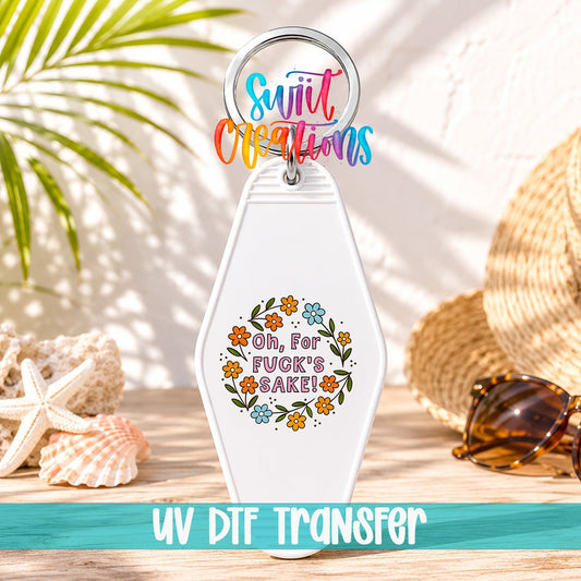 Welcome To Camp QuitcherBitchin Camper Motel Keychain UV DTF Transfer | MK1999 - Swiit Creations