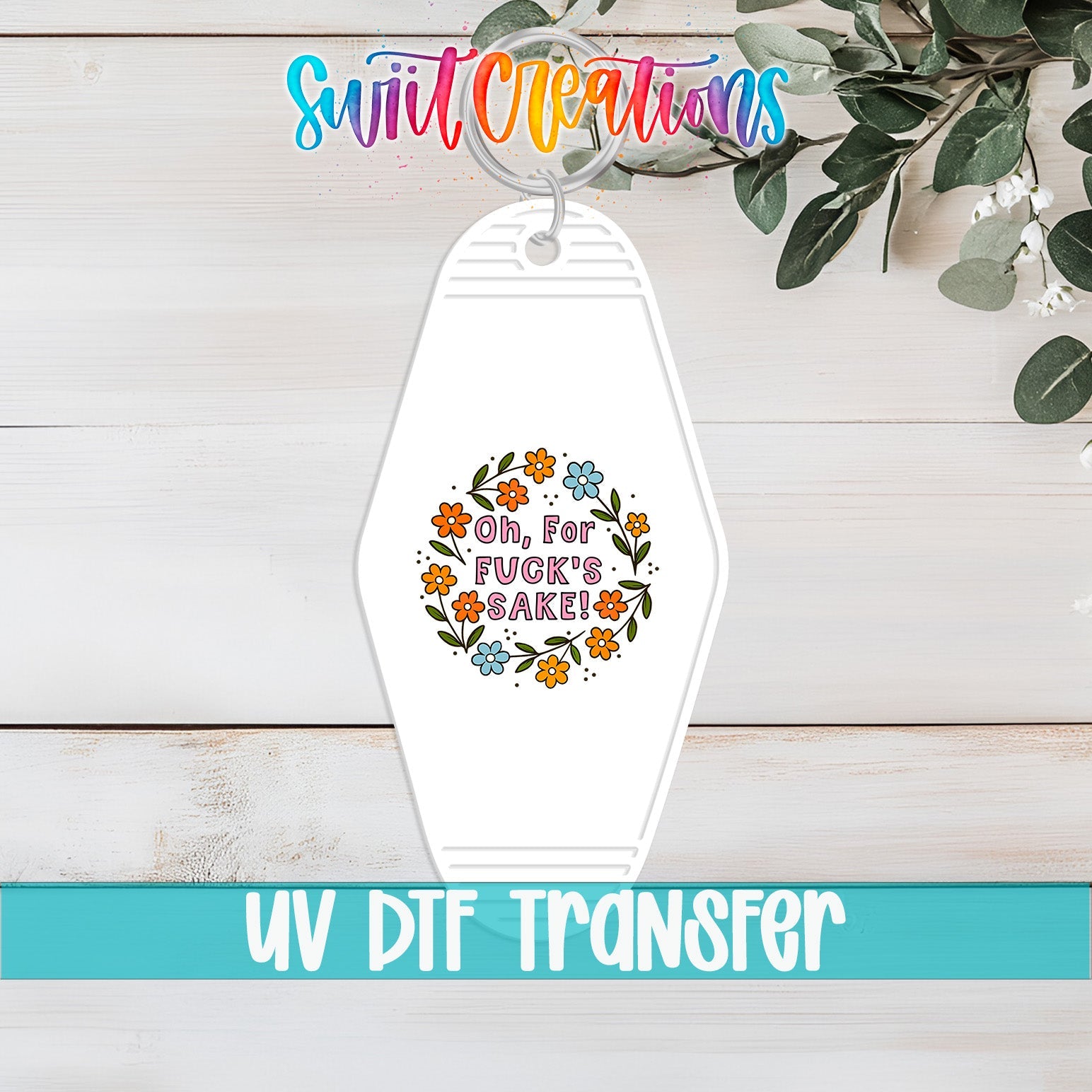 Welcome To Camp QuitcherBitchin Camper Motel Keychain UV DTF Transfer | MK1999 - Swiit Creations