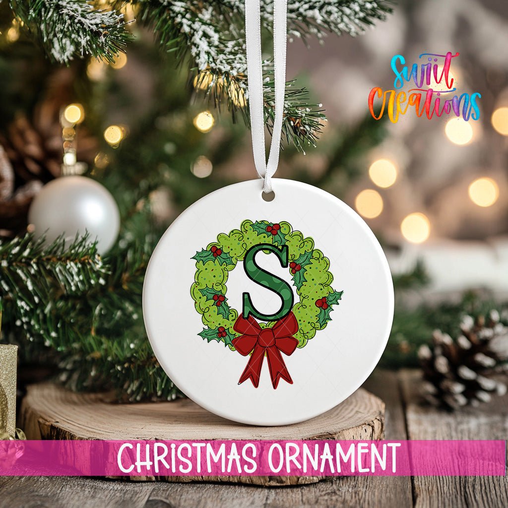 Wreath Christmas Personalized Christmas Ornament CFO09 - Swiit Creations