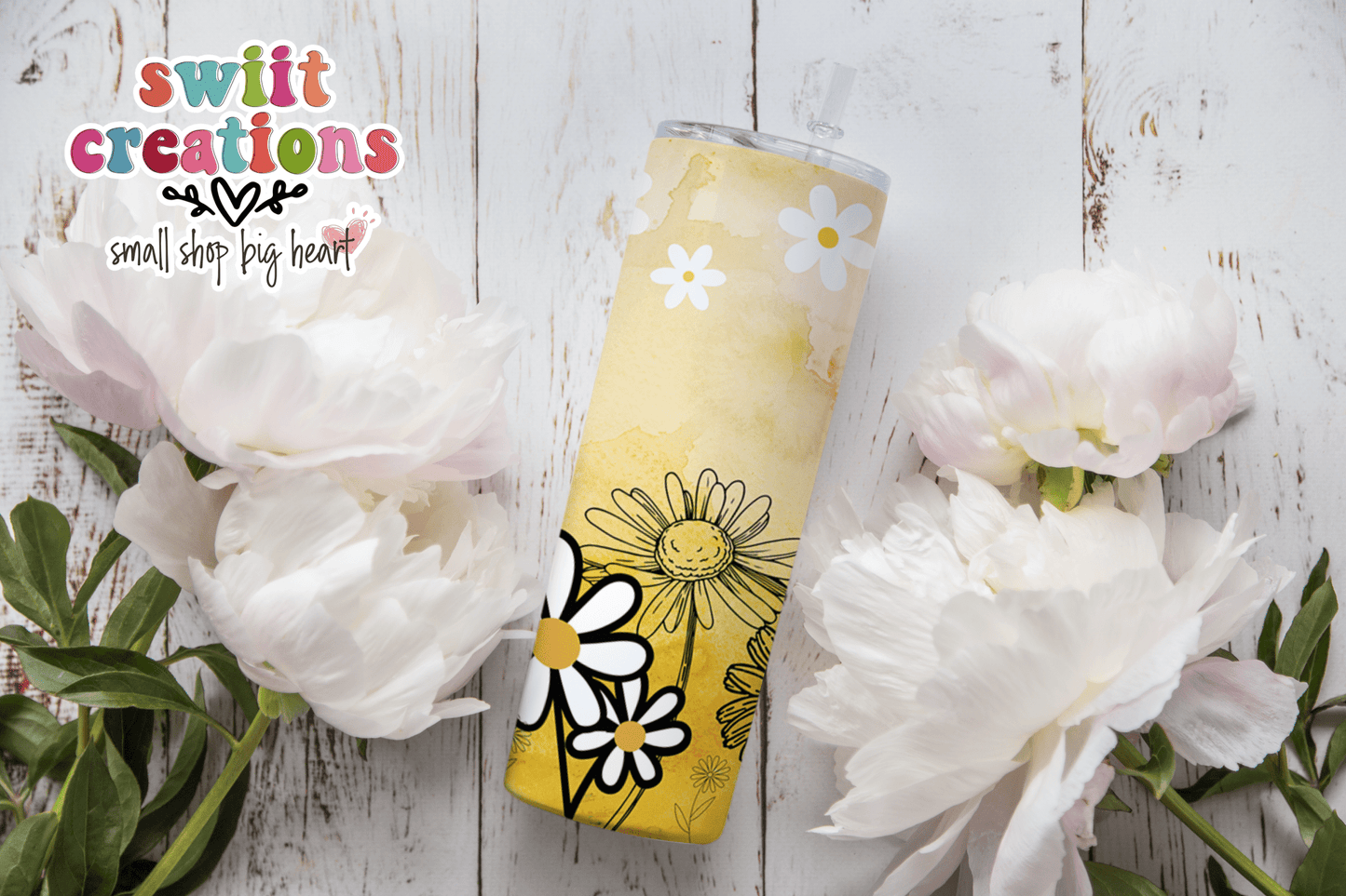 Yellow Daisies Tumbler (T514) - Swiit Creations