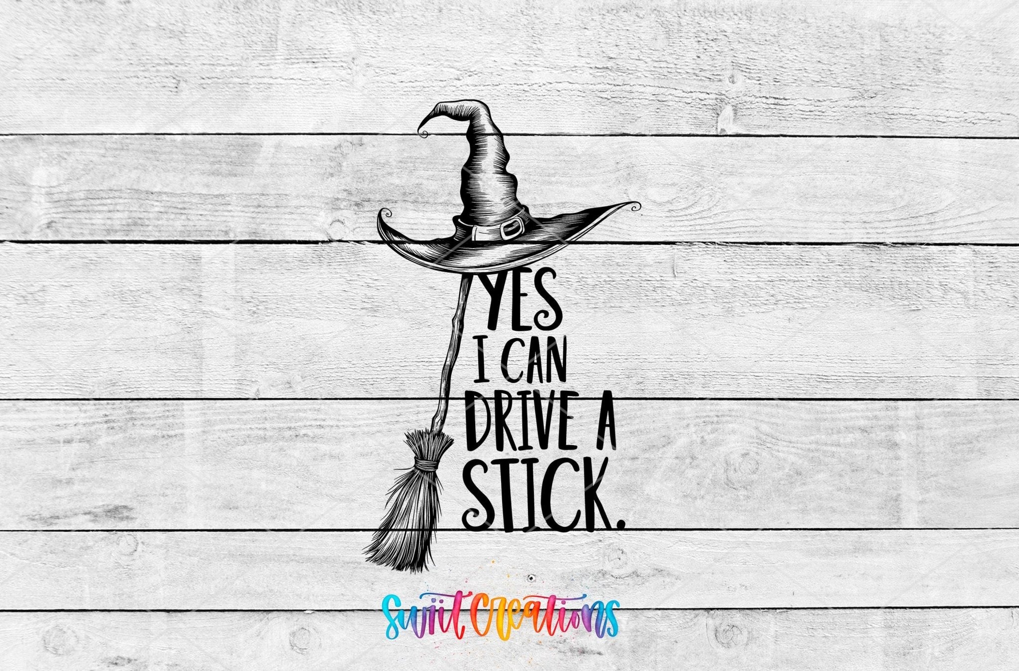 Yes I Can Drive A Stick Motel Keychain UV DTF Transfer | Funny Witch Humor | MK1588 - Swiit Creations