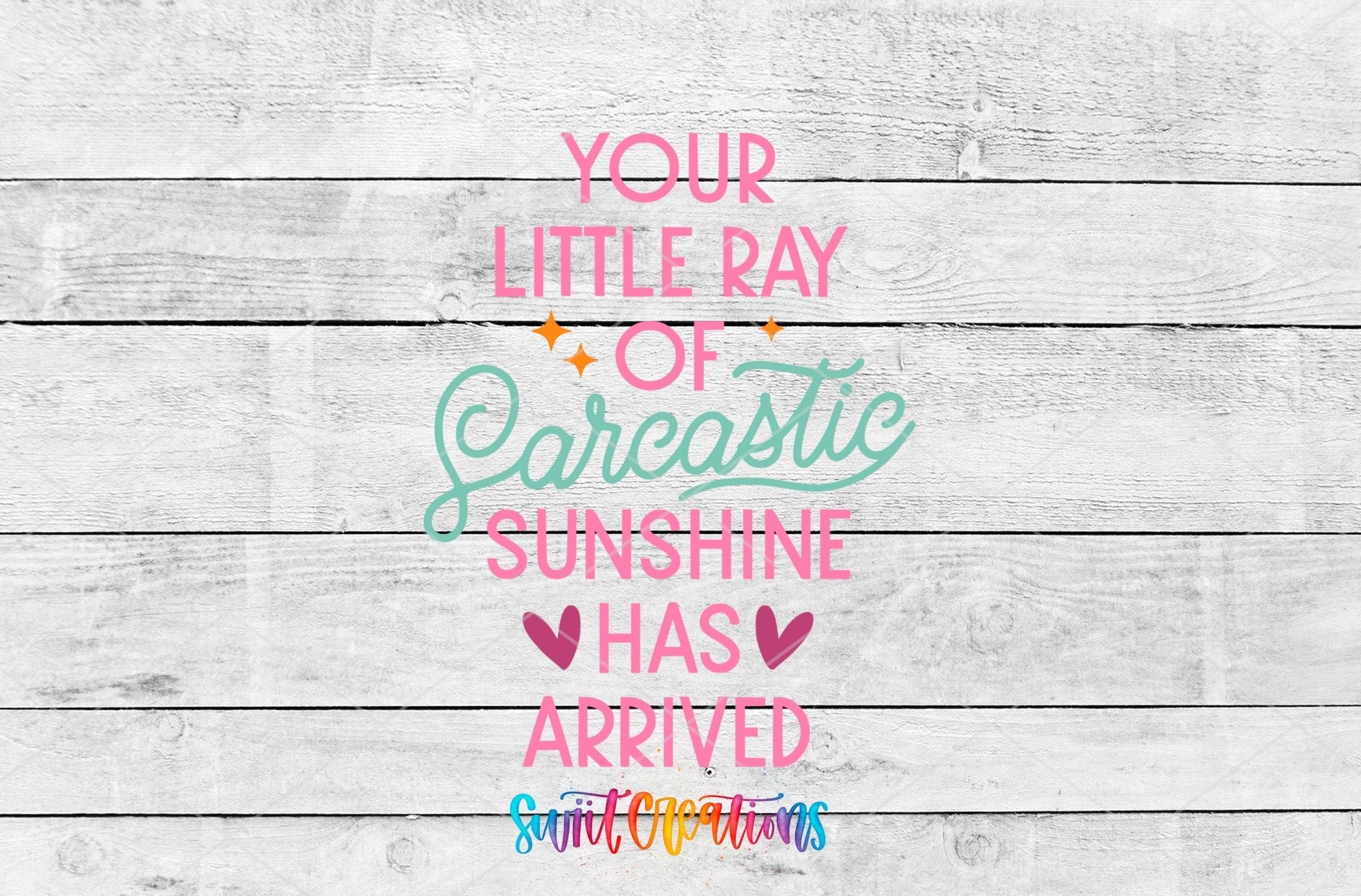 Your Little Ray Of Sarcastic Sunshine Motel Keychain UV DTF Transfer | MK2063 - Swiit Creations