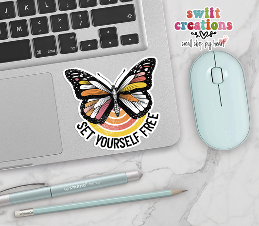Set Yourself Free Waterproof Sticker  (SS123) | SCD065