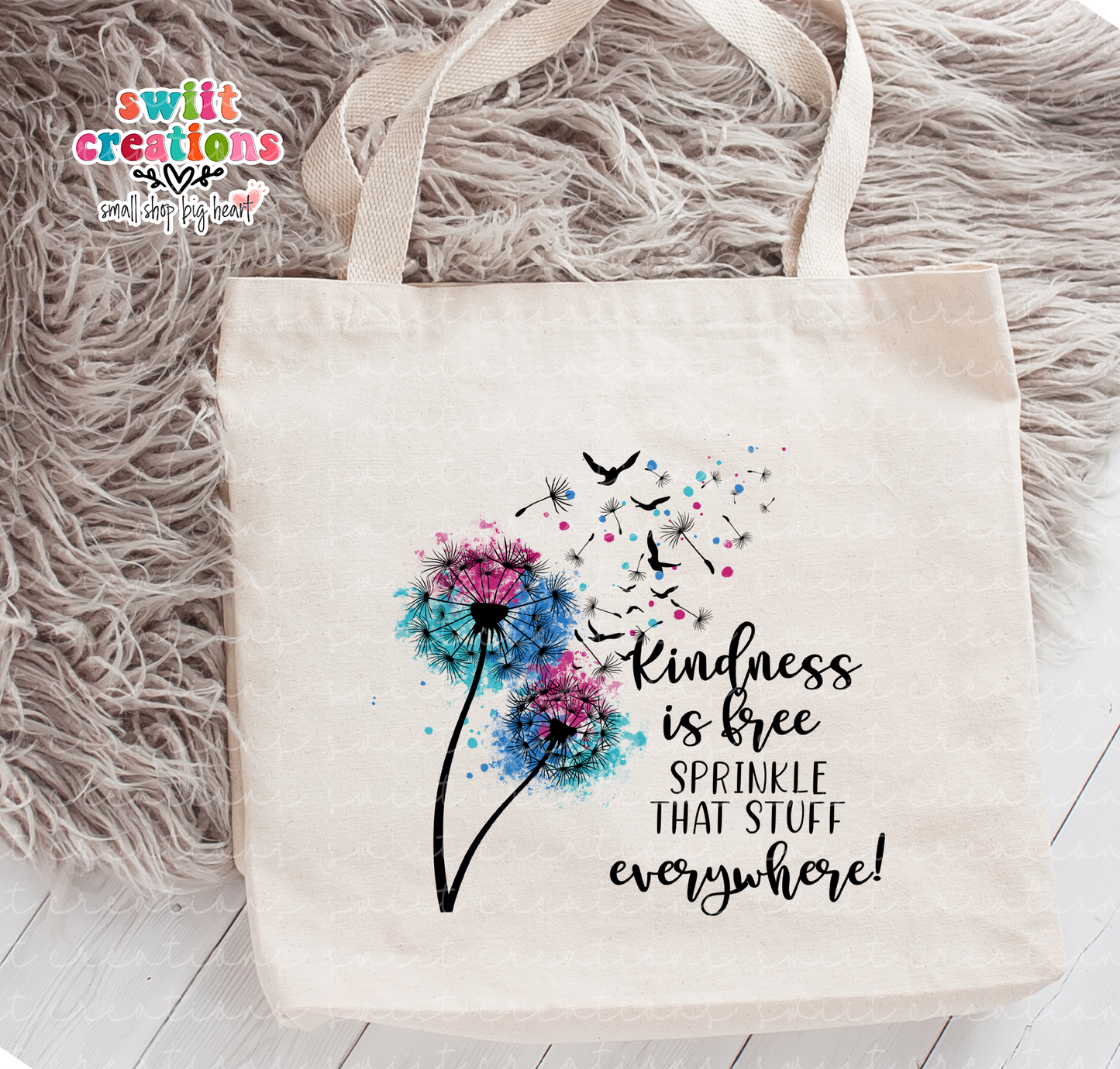 Kindness is Free Large Linen Tote
