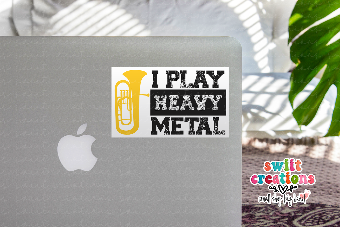I Play Heavy Metal Waterproof Sticker  (SS076) | SCD245