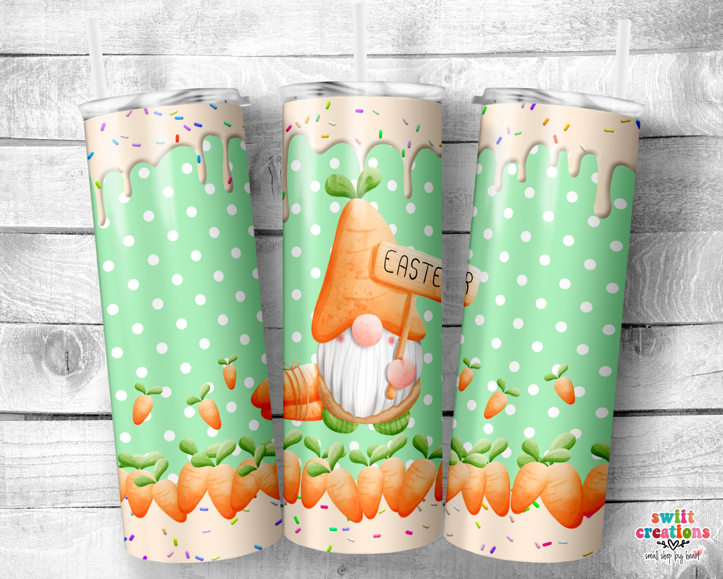Gnome with Carrots Tumbler (T153)