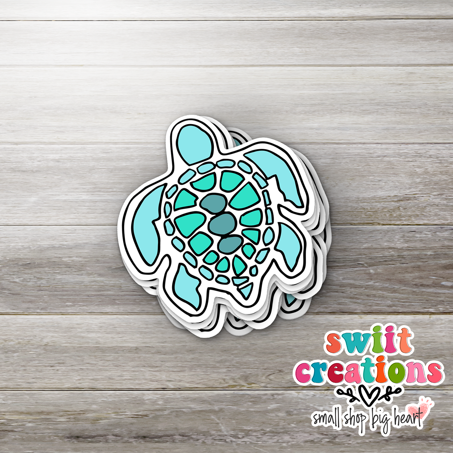 Turtle Waterproof Sticker  (SS031) | SCD236