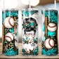 Baseball Mom Life Messy Bun Leopard Tumbler (T219)