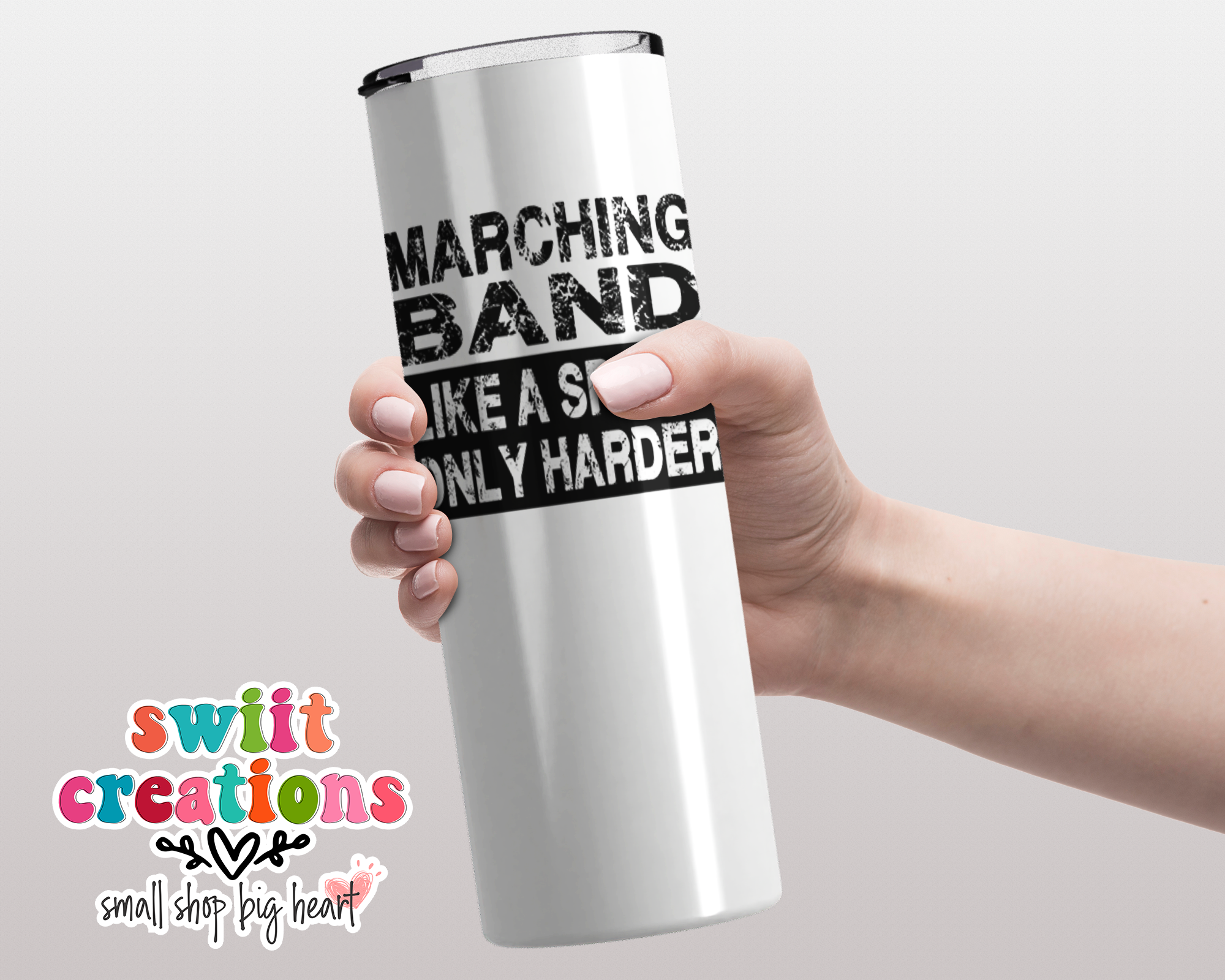 Marching Band Like a Sport Black Tumbler (T035)