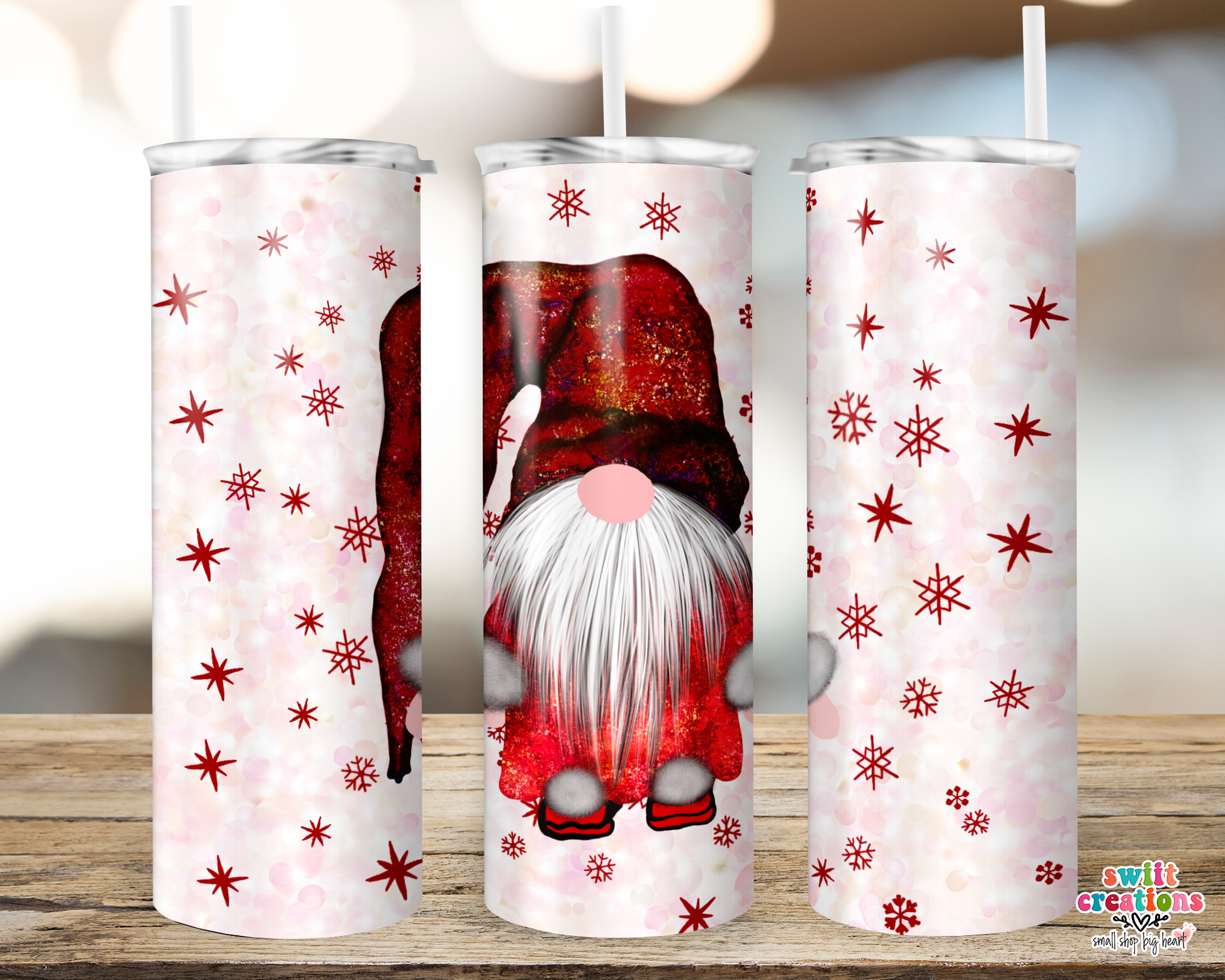 Christmas gnome tumbler sublimation design Winter tumbler By