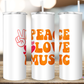 Peace Love Music Tumbler (T189)