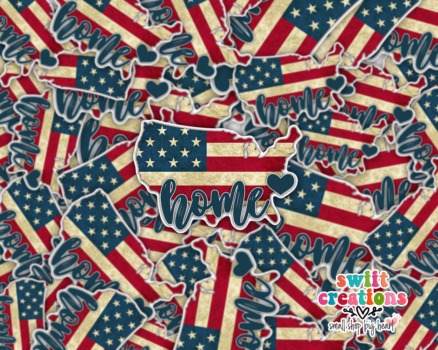 USA Home Waterproof Sticker  (SS059) | SCD242